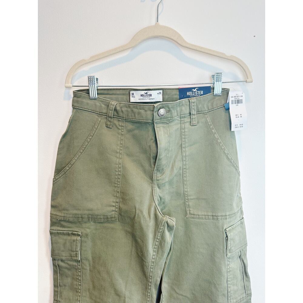 NWT Hollister Cargo Pants Olive Green size 3 R - Picture 7 of 10
